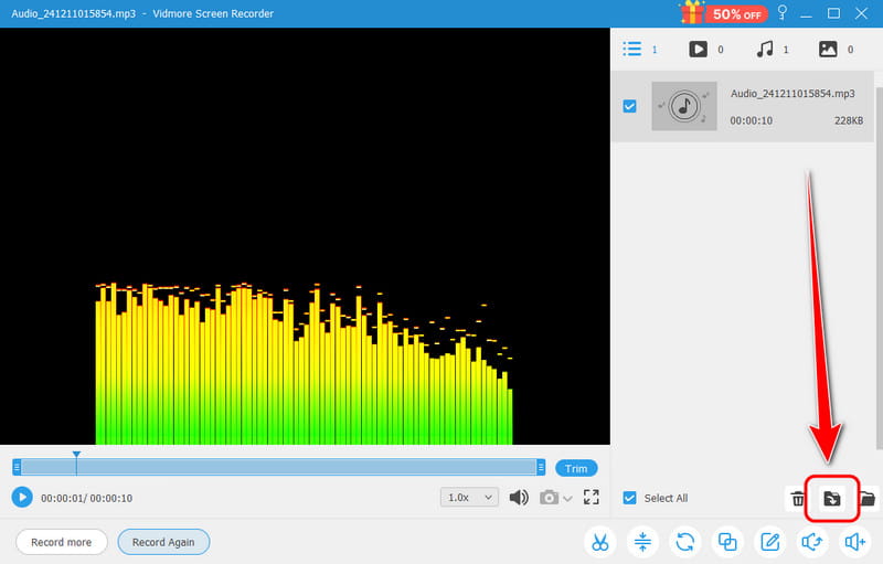 Export Recorded File Vidmore