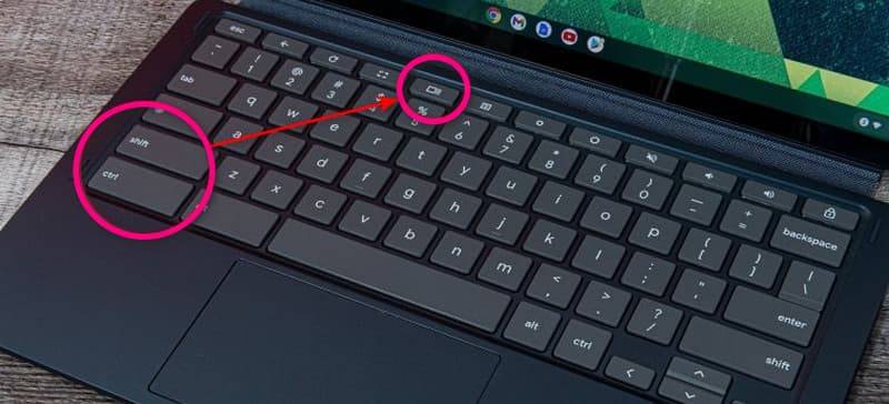 Tangkapan skrin Kekunci Pintasan Chromebook