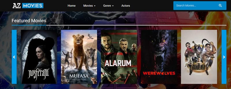 Site de filmes grátis Azmovies