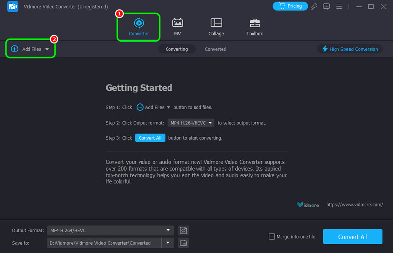 Converter Section Add Files Vidmore