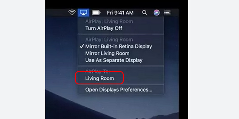 Воспроизвести экран Mac на Samsung Airplay