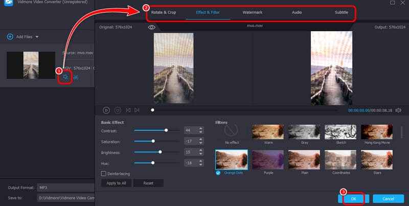 Edit Video Quicktime di Vidmore