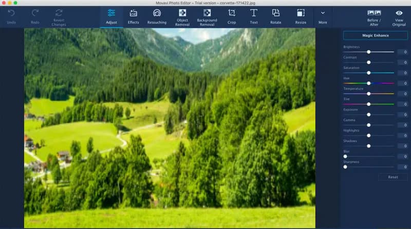 Editare gratuită de fotografii Movavi pentru Mac