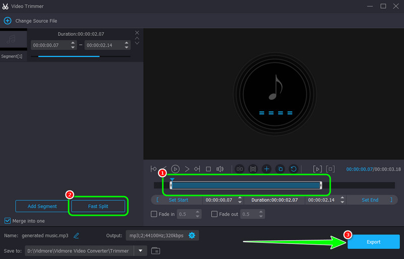 Split Audiofast Split Export Vidmore