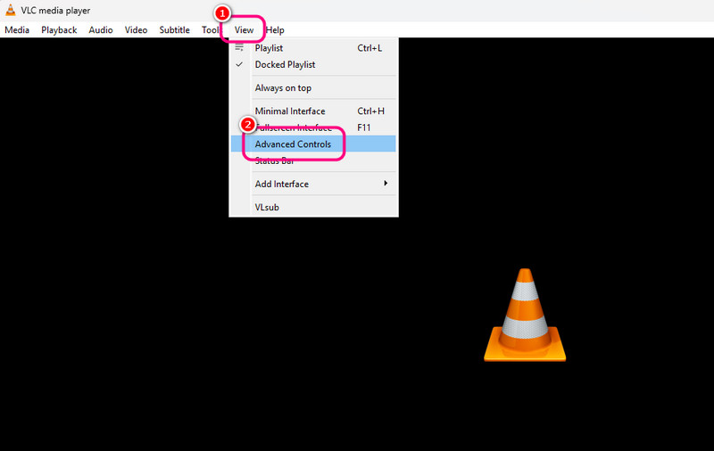 צפה בפקדים מתקדמים VLC