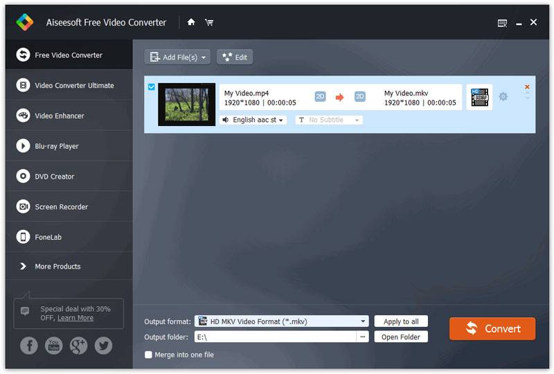 Aiseesoft Free Video Converter