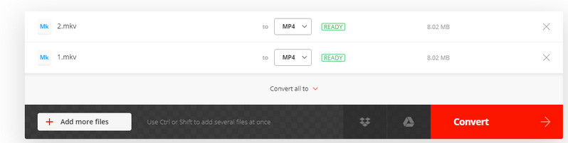 Convertio: MKV till MP4