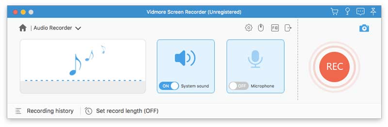 Vælg System Audio