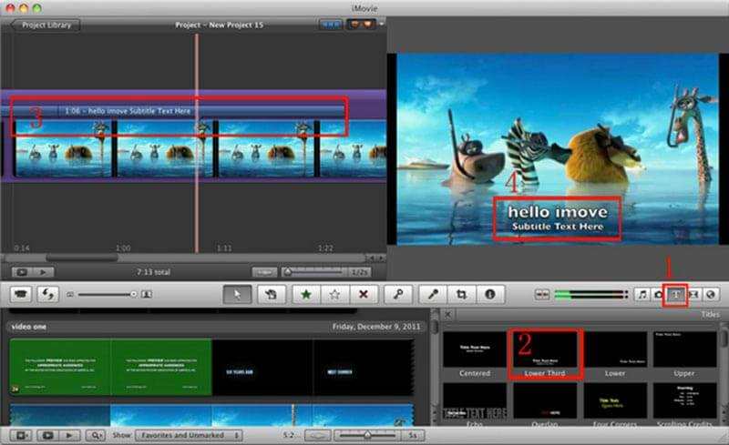 Add subtitle in iMovie