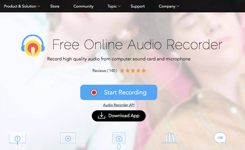 Apowersoft online audiorecorder