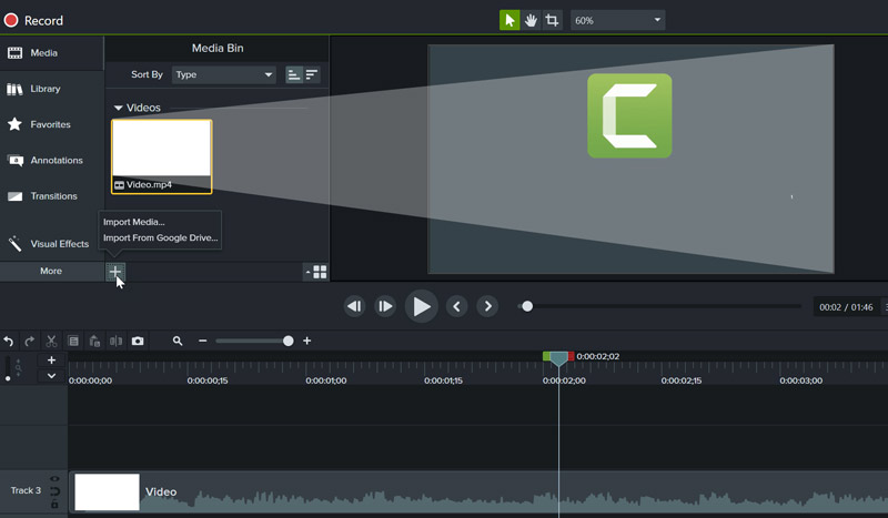 Videorekordér Camtasia Webcam