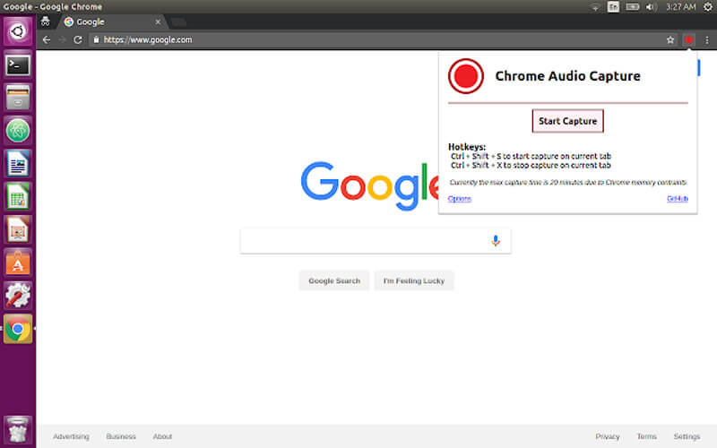 Captură audio Chrome