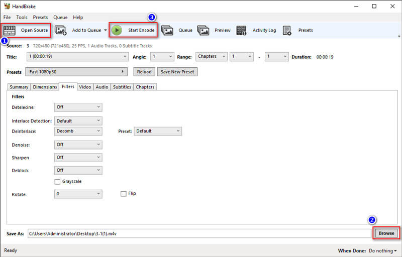 converting m4v to mp4 handbrake