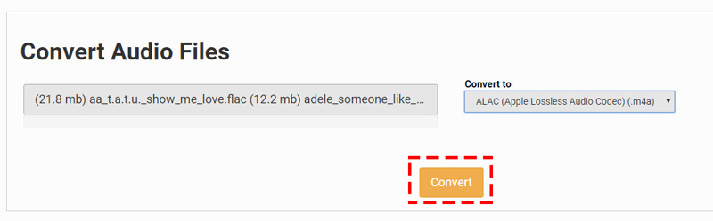 Convert FLAC to ALAC Online