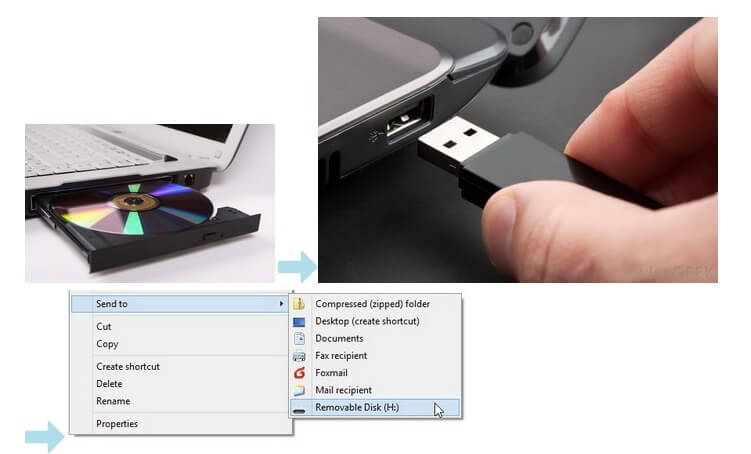 نسخ DVD إلى محرك فلاش USB