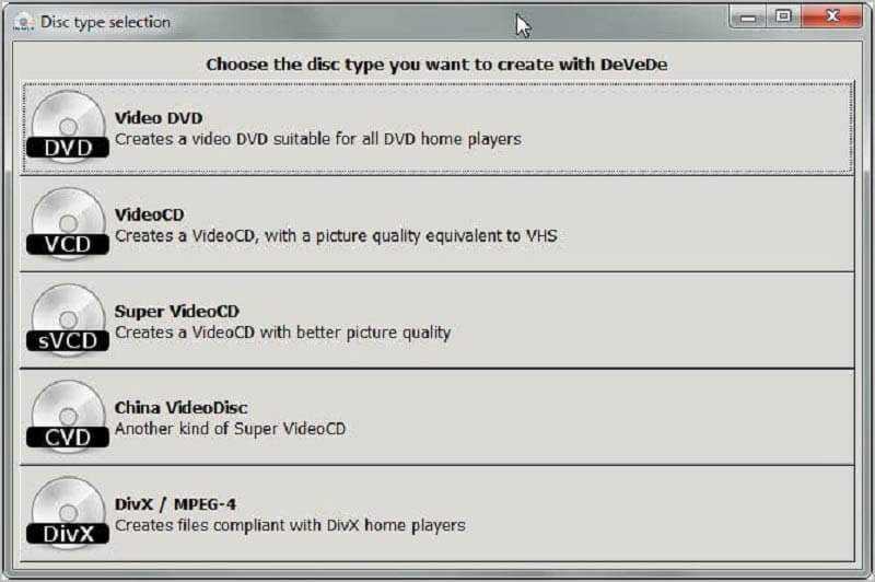 Create Video DVD Devede