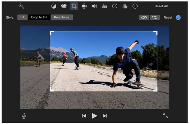 imovie crop video