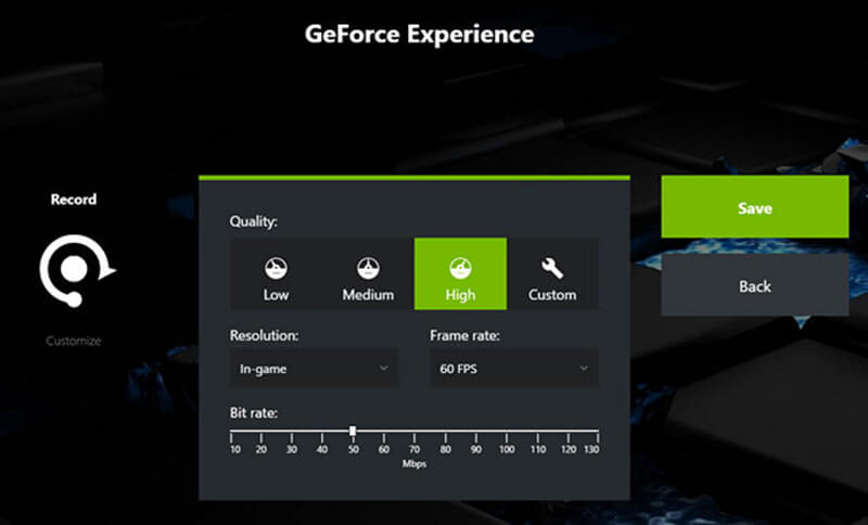 record screen with nvidia experience