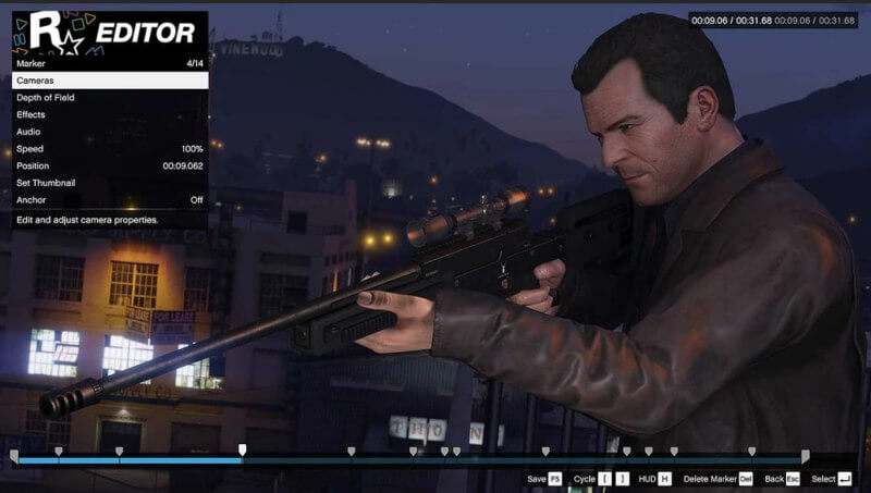 Modifica video GTA con Rockstar Editor