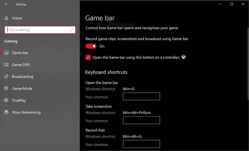 تفعيل Game Bar