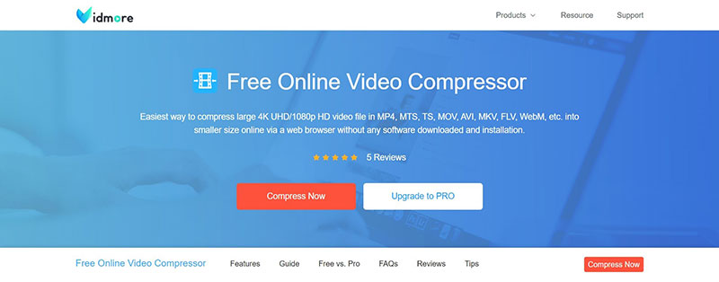 Vidmore Free Online Video Compressor Dosya Ekleme