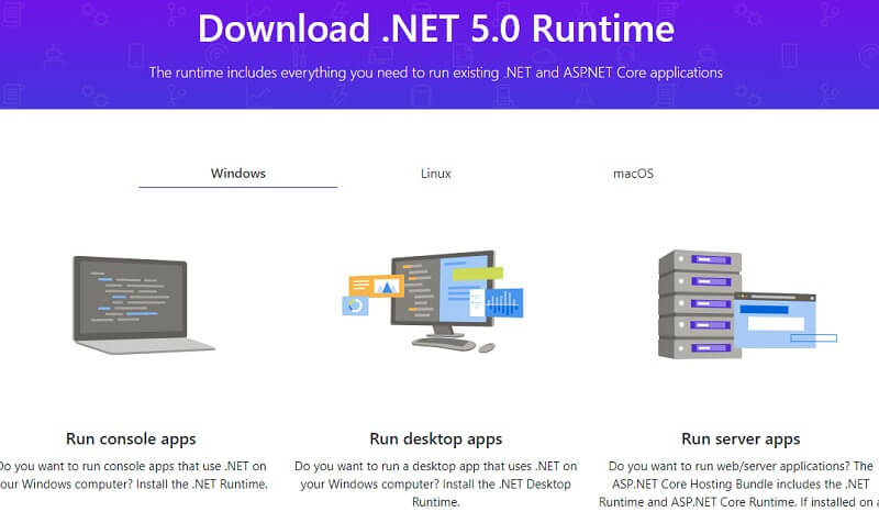 Handbroms nedladdning net desktop runtime