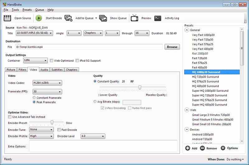 handbrake video converter for pc