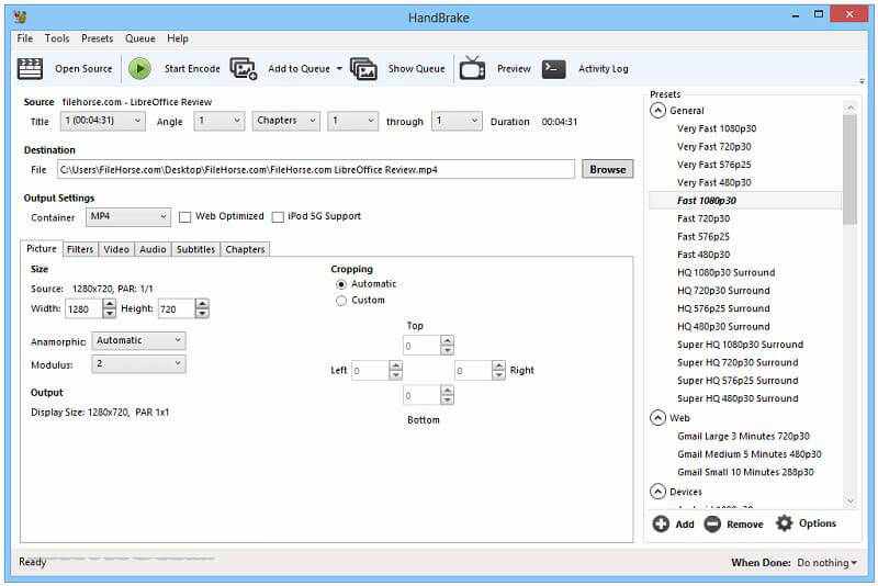 handbrake remux audio