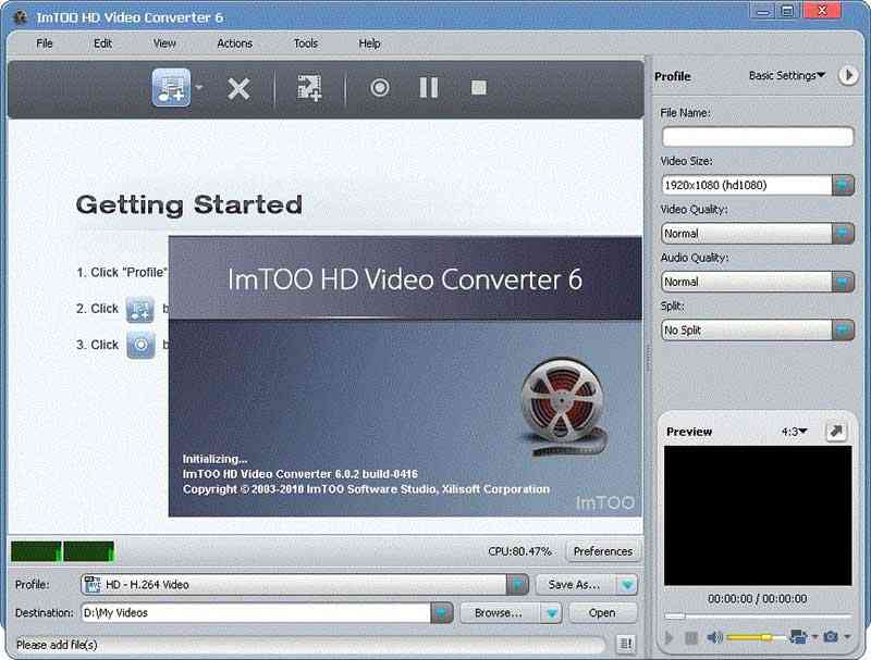 imtoo video converter error message