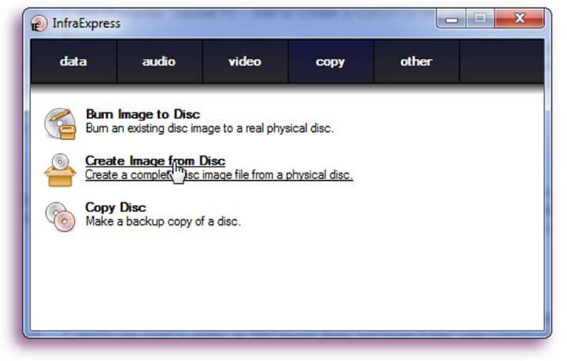 create iso from dvd infrarecorder