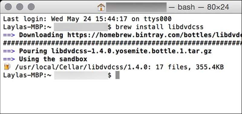 install libdvdcss for mac os x