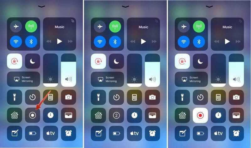 เครื่องบันทึกหน้าจอ iOS 11