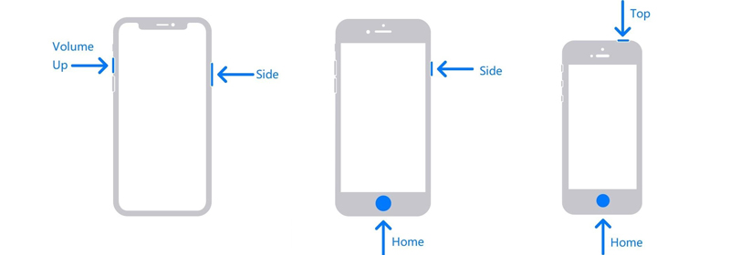 iPhone ถ่ายภาพหน้าจอ