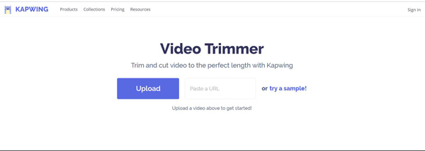 Kapwing internetski video trimer