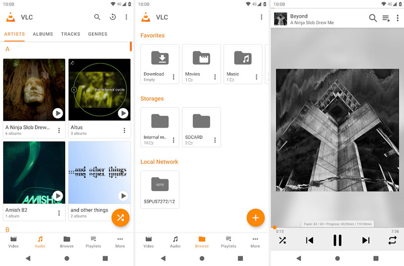 Player M4A pentru Android vlc