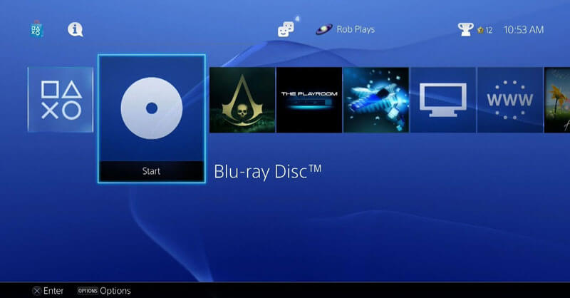 قم بتشغيل DVD على PS3