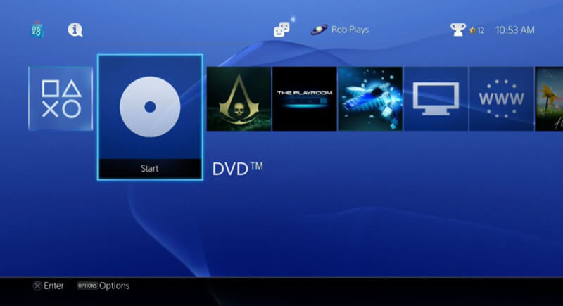 Riproduci DVD su PS4 