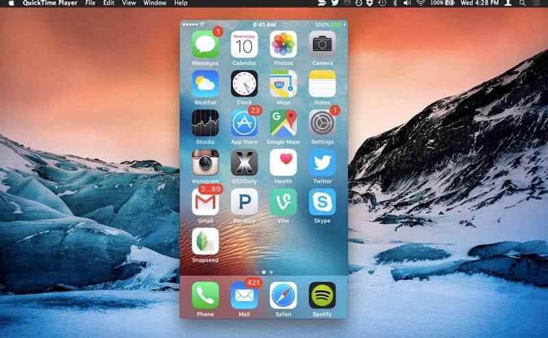 Grabar la pantalla del iPhone con Quicktime