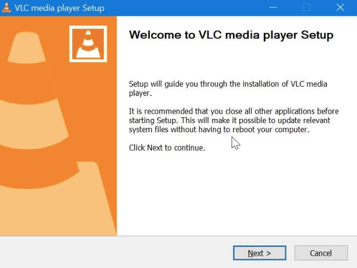 최신 VLC 미디어 플레이어 재설치