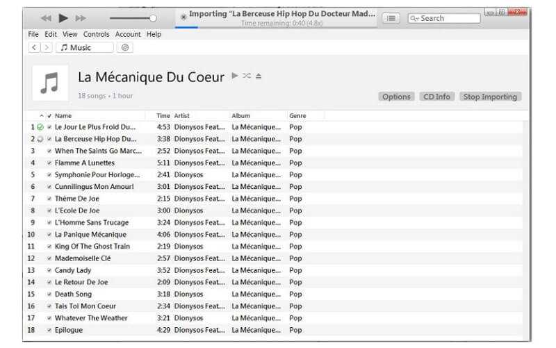 Rip musik med iTunes