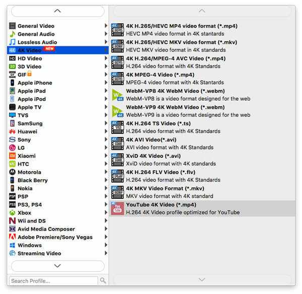 Pilih format output