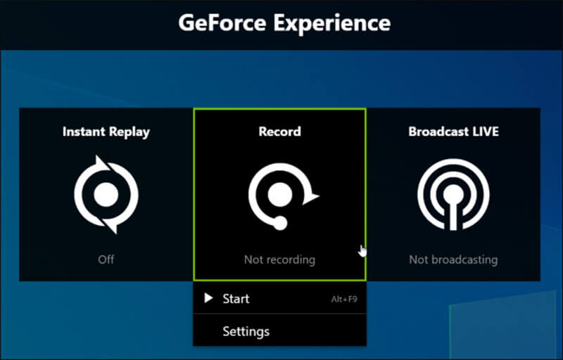 screen record with geforce experience