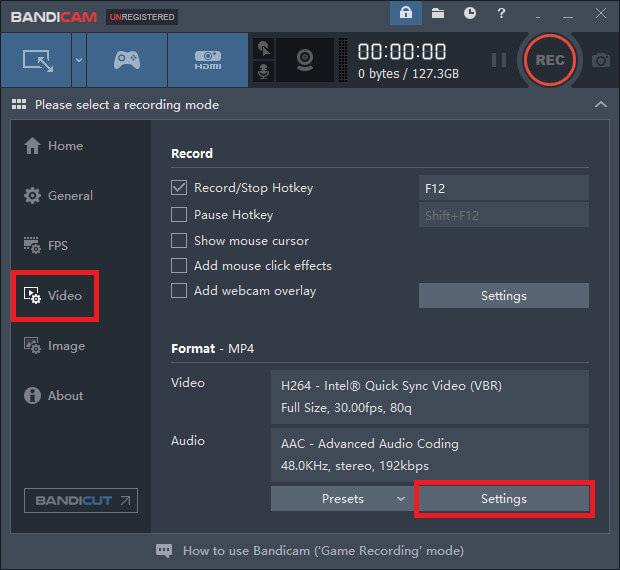 how to convert video files bandicam