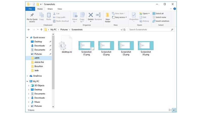 windows 8 screenshot folder