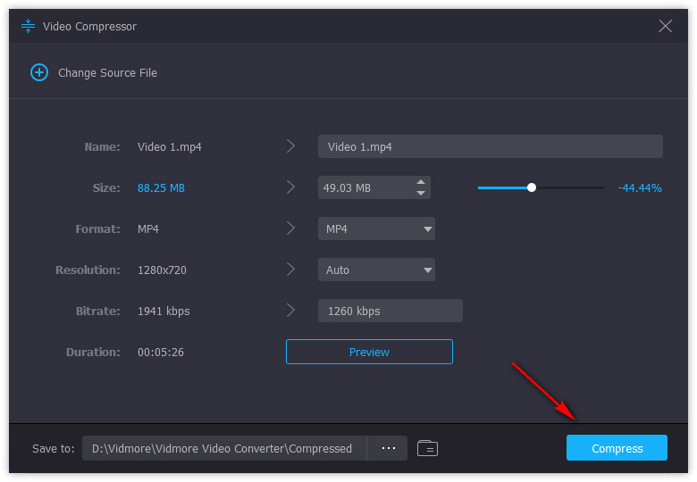 compressed video files not smaller