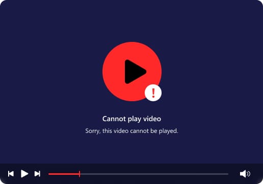 Video yang tidak dapat diputar