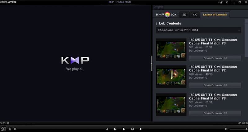 Программное обеспечение Kmplayer