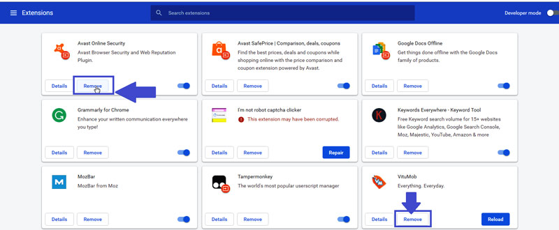 remove safeprice from chrome