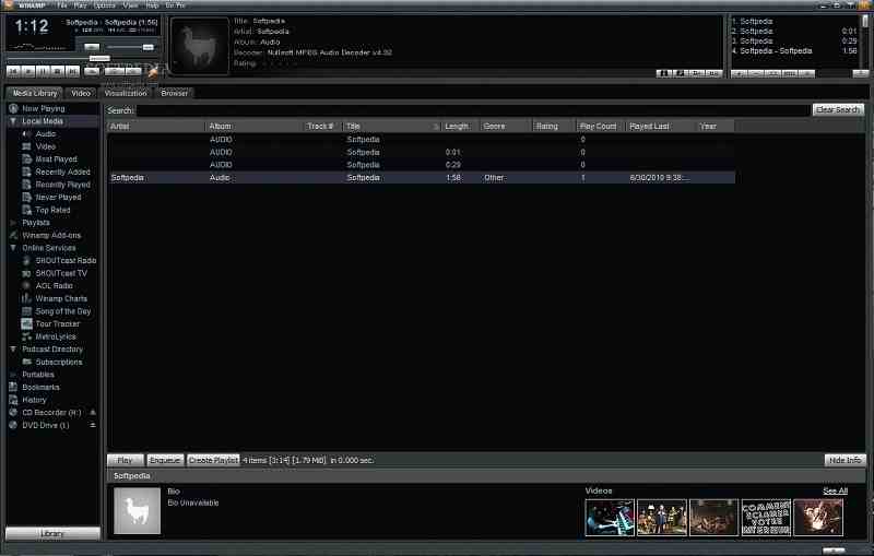 Layar Winamp